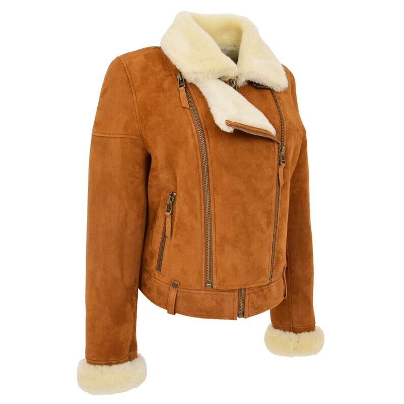 Luxurious Women's B3 Shearling Sheepskin Aviator Jacket