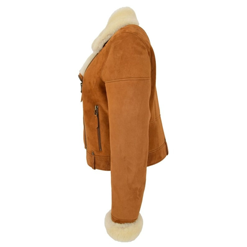 Luxurious Women's B3 Shearling Sheepskin Aviator Jacket