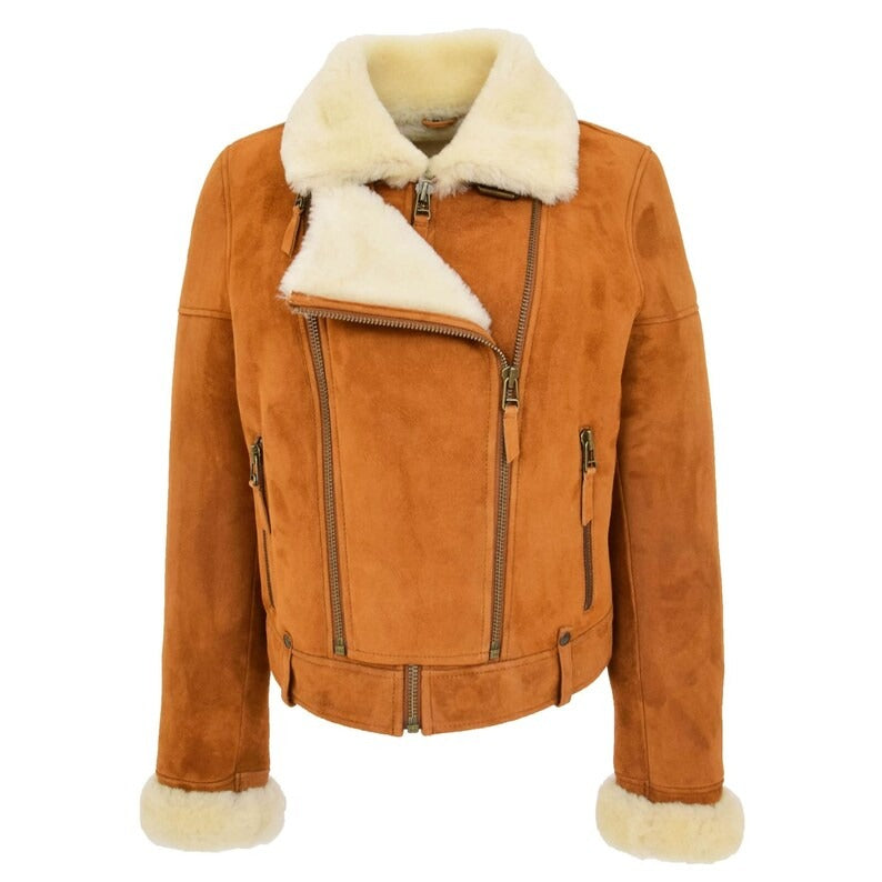 Luxurious Women's B3 Shearling Sheepskin Aviator Jacket