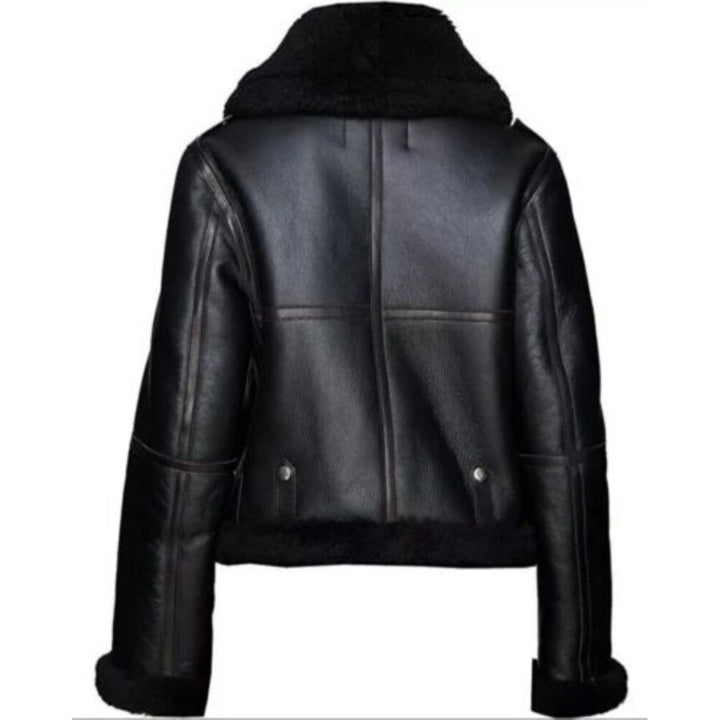 Chic Women's Shearling B3 Aviator Bomber Jacket in Luxurious Sheepskin Leather