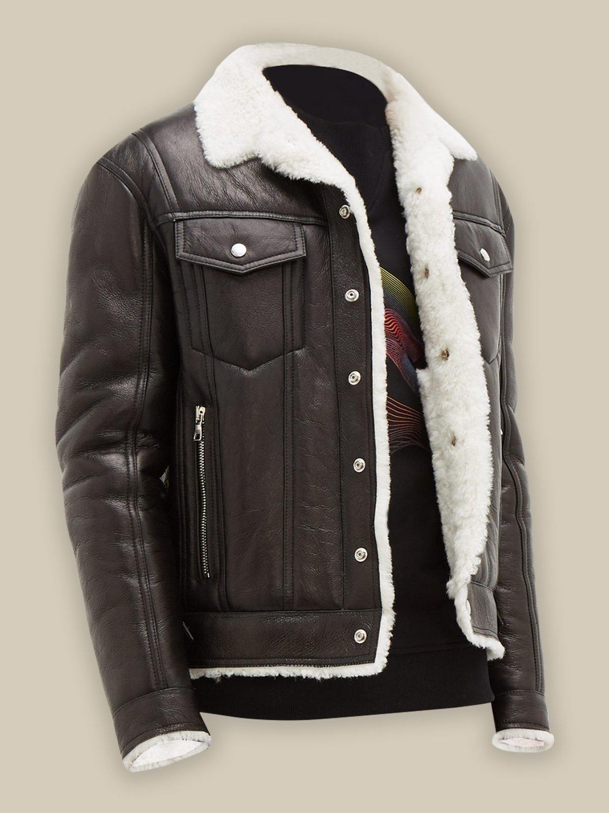 MEN STREETSTYLE SHEARLING JACKET