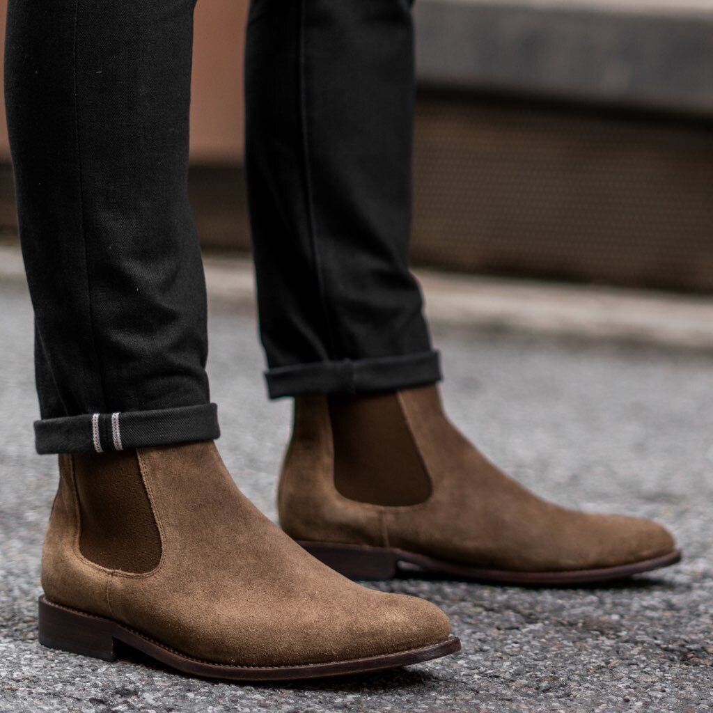 Handmade Suede Leather Boots Men, Chelsea Boots Men, Men's Designer Shoes