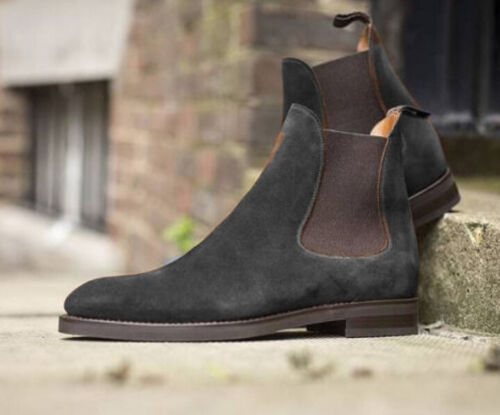 Black Boot For Men, Black Suede Chelsea Boot, New Men Boot