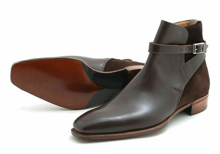 Jodhpur Handcrafted Ankle Shoes, Round Strap Men Customize Shoes, Leather Shoes