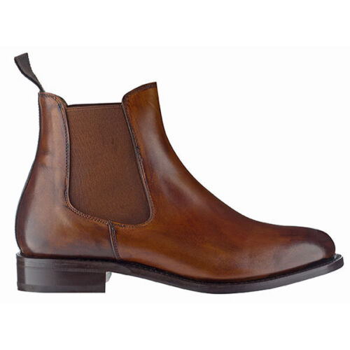 Handmade Men's Brown Color Leather Chelsea Boot, Men New High Ankle Fashion