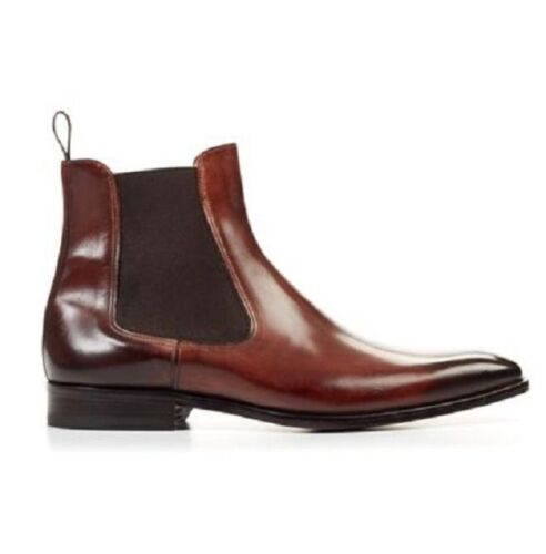 Men Brown Color Chelsea Boots, Ankle Boots, Mens Leather Boots