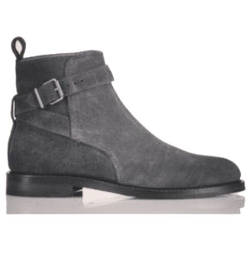 Handmade Men Jodhpurs Ankle High Suede Leather Boot, Ankle Boot