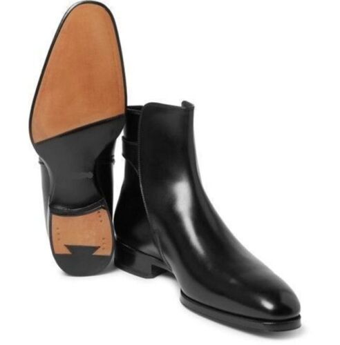 Handmade Mens Fashion Jodhpur Boots, Mens Black Color Jodhpur Ankle Boots