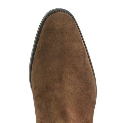 Handmade Jodhpur Boot Espresso Brown Color Side Elastic Slip On Suede Leather