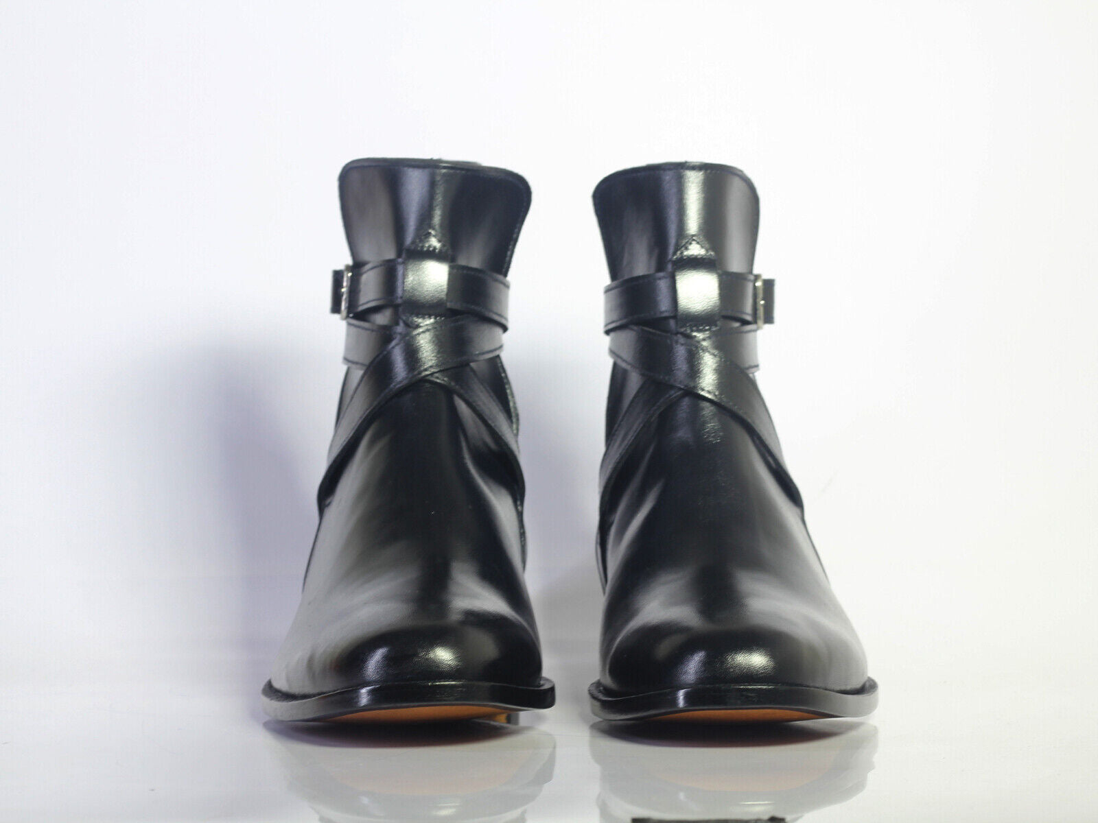 Handmade Men's Black Leather Jodhpur Boots, Men Ankle Boots, Men Designer Boots