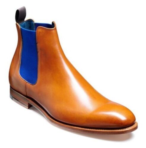 Handmade Men Tan Boots, Chelsea Boot For , Dress Formal Leather Boot