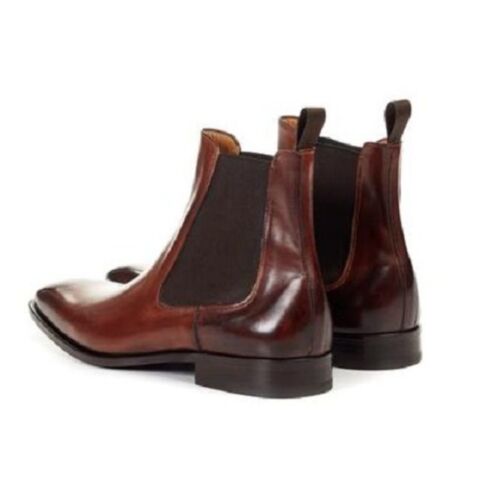 Men Brown Color Chelsea Boots, Ankle Boots, Mens Leather Boots