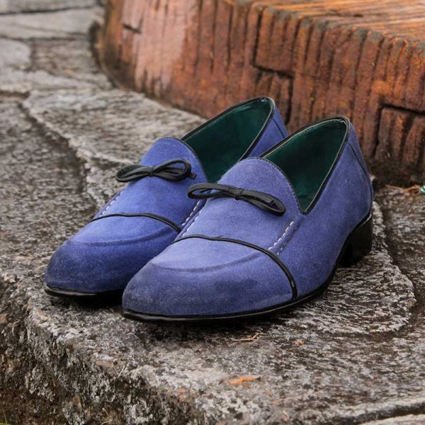 Handmade Men's unique Loafers & Slip-Ons driving shoes Suede loafer