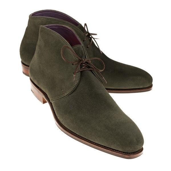 HANDMADE LODEN SUEDE CHUKKA BOOTS