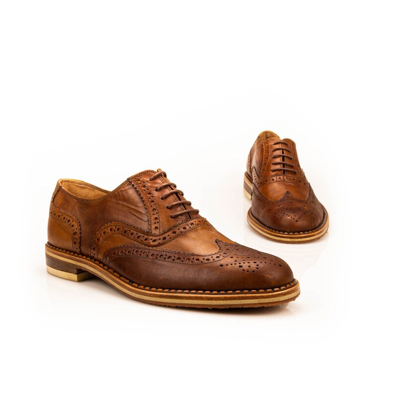 Handmade Oxford Full Brogue Shoes For Men