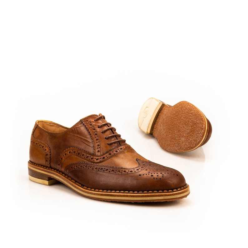 Handmade Oxford Full Brogue Shoes For Men