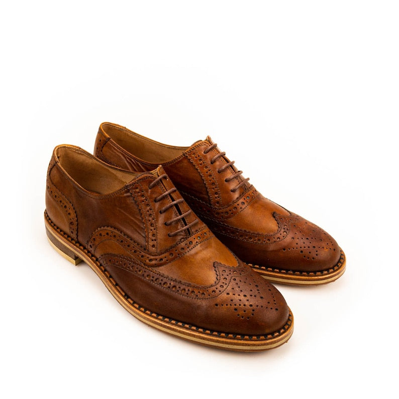 Handmade Oxford Full Brogue Shoes For Men