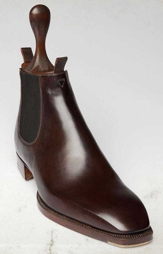 Handmade Men's Brown Leather Chelsea Shoes Chisel Toe Dress Formal Chelsea Boot