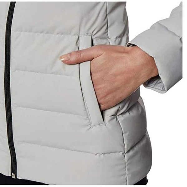 Degrees Heat Womens Hooded 4-Way Stretch Jacket Silver Post