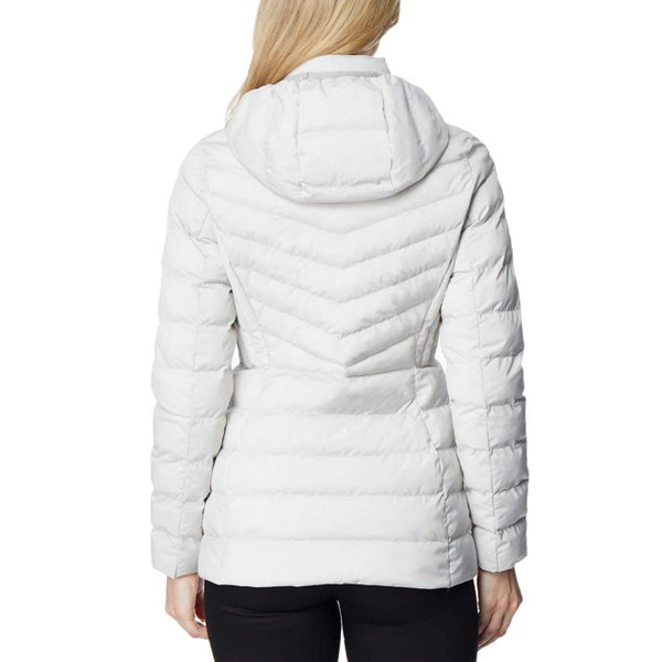 Degrees Heat Womens Hooded 4-Way Stretch Jacket Silver Post