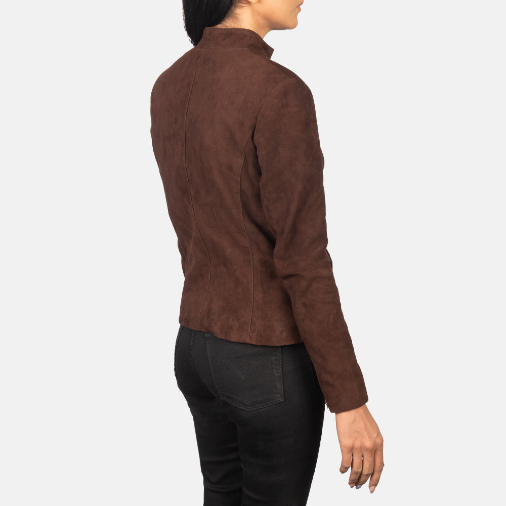 Rumella Mocha Suede Biker Jacket