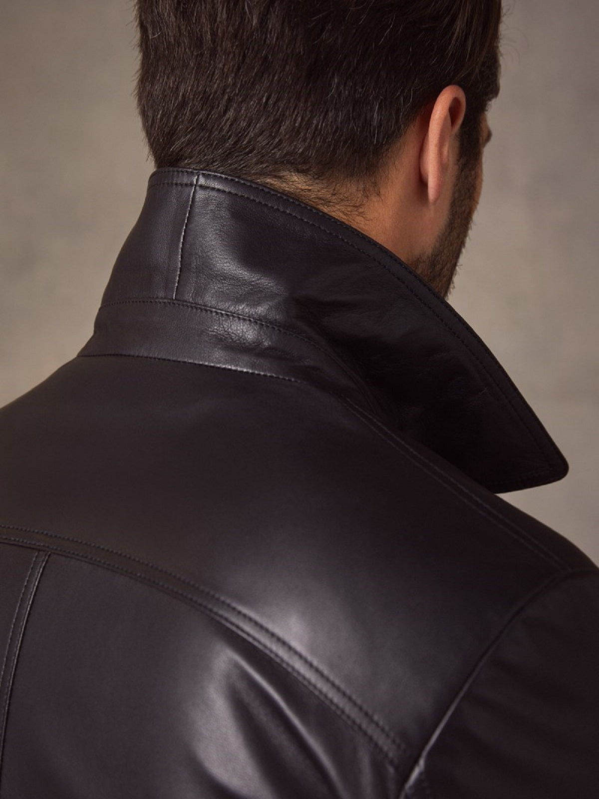 Men Vintage Black Leather Jacket