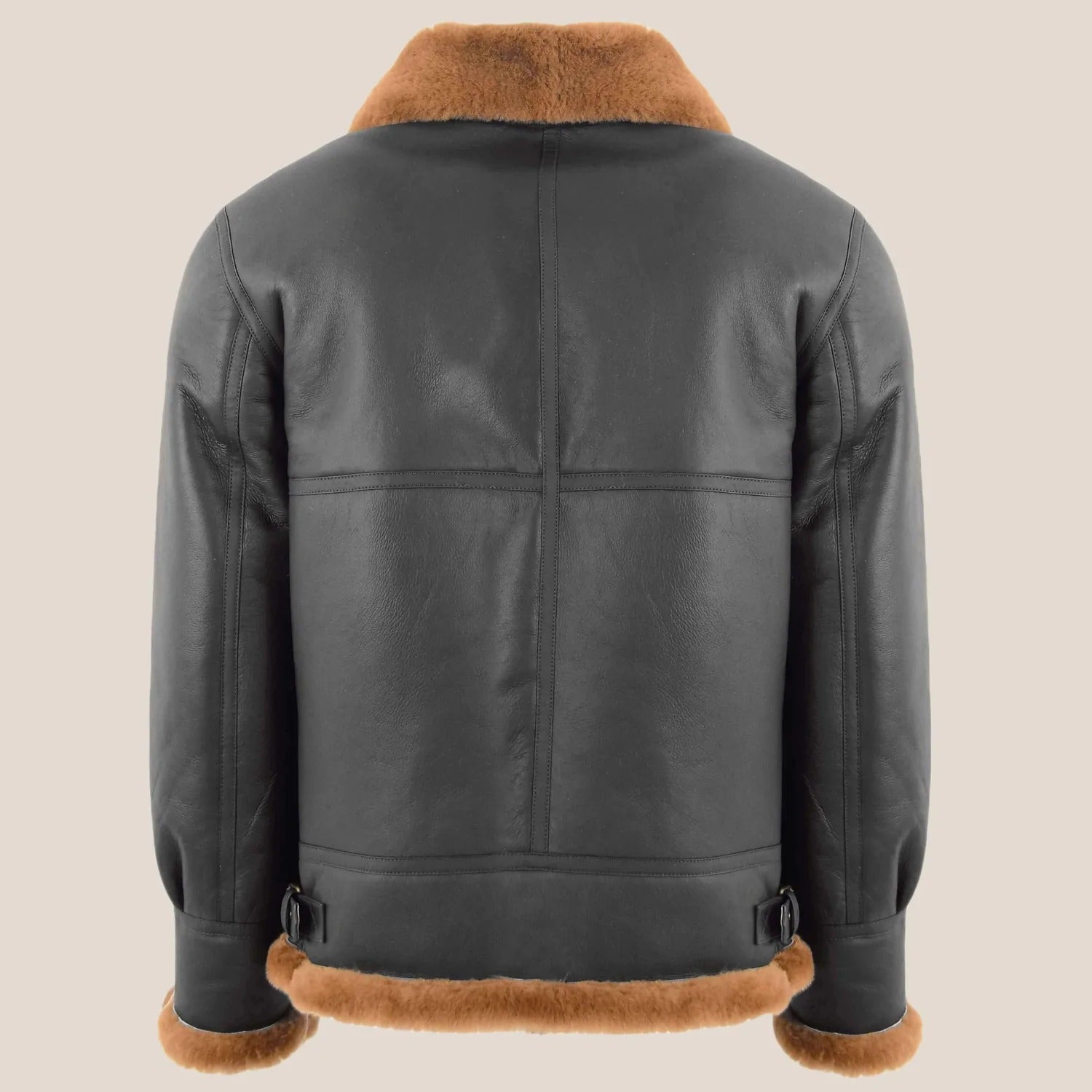 Men's Classic Brown Ginger B3 Sheepskin Leather Jacket