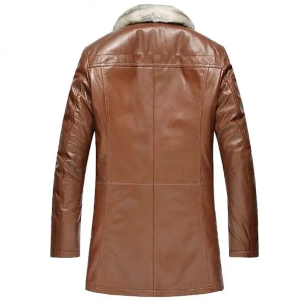 Liner Lambskin Coat 100% Genuine Leather Sheepskin Jacket Long Outerwear