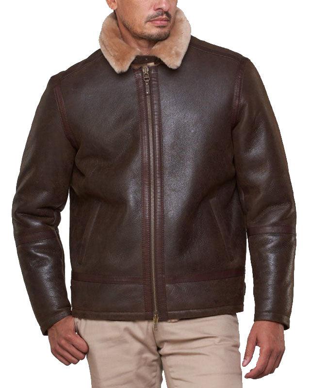 Genuine Shearling Sheepskin Bomber Jacket